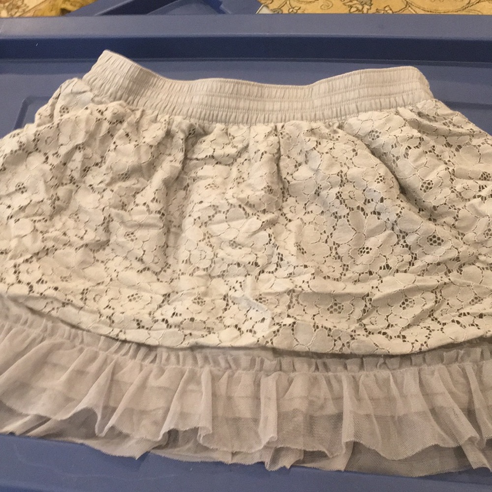 Cherokee grey lace skirt girl L 10/12